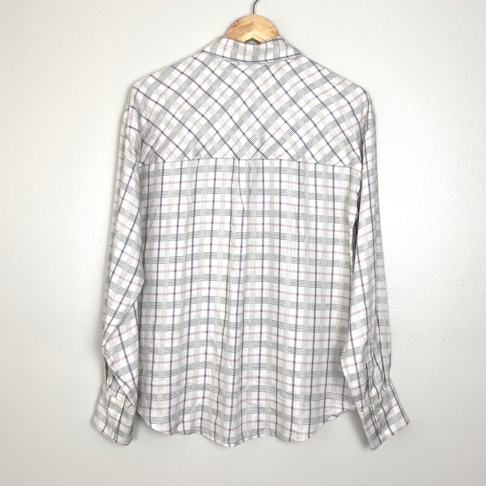 NWT PAIGE Delisa Plaid Tunic Shirt White - Small - Picture 5 of 9